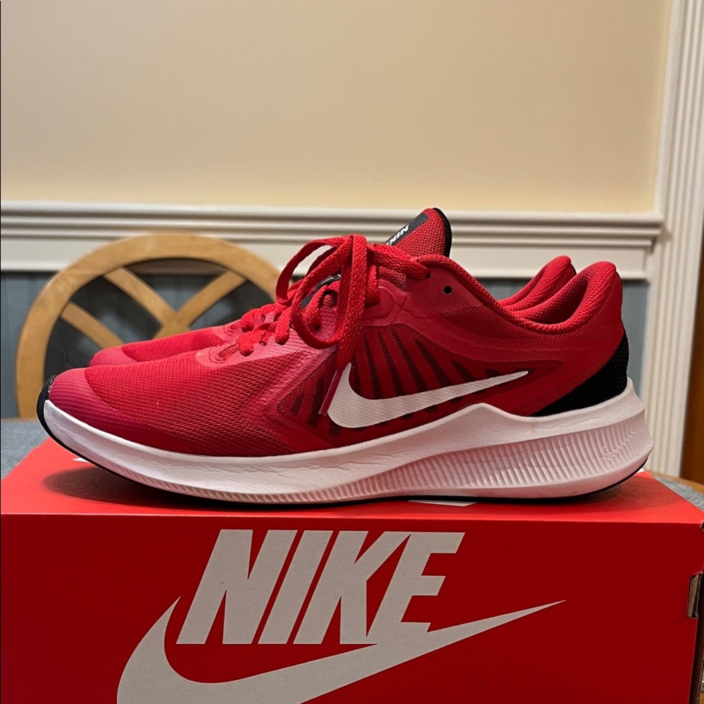 Nike Red and White Running Shoes